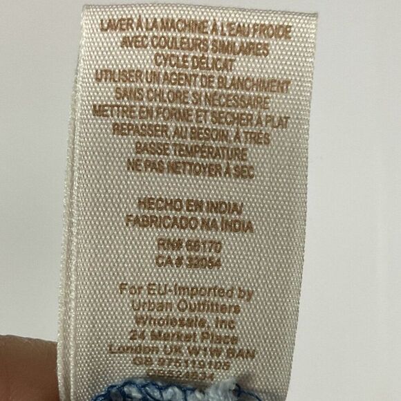 NWOT We The Free Breezy Oversized Blue Burnout Sleeveless Tank, Raw Hem, XS - Picture 8 of 9